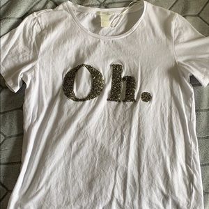 Oh. White tee